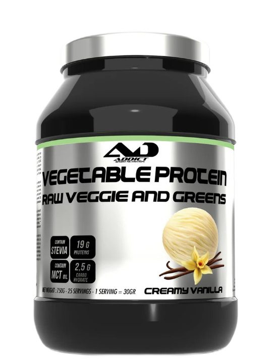 Vegetable Protein Raw Veggie and Greens, Creamy Vanilla - 750 grams