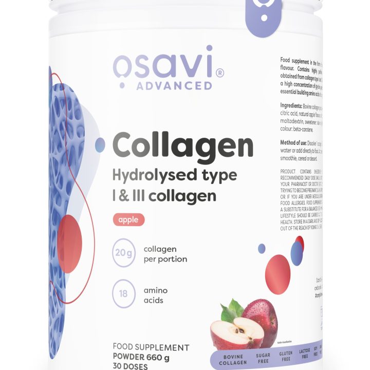 Collagen Hydrolysed Type I & III, Apple - 660 grams