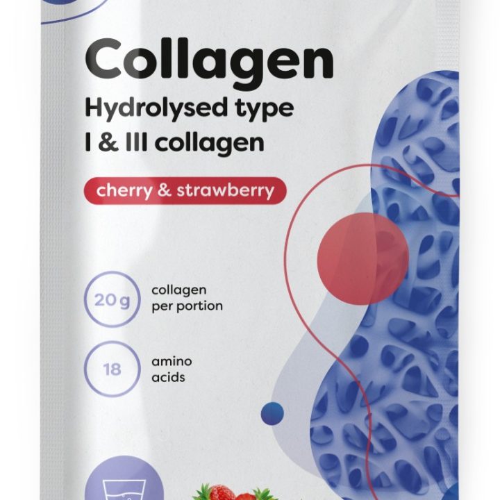 Collagen Hydrolysed Type I & III, Cherry & Strawberry - 22 grams (1 serving)