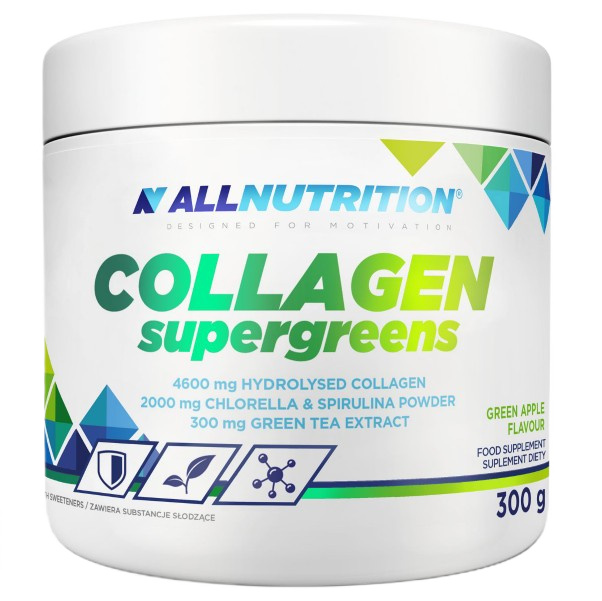 Collagen Supergreens, Green Apple - 300 grams