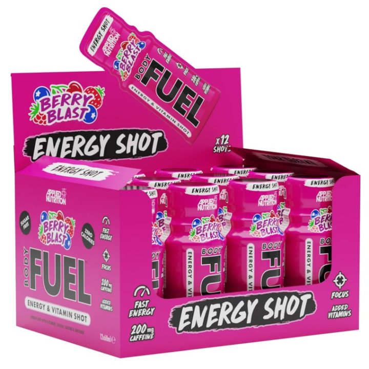 Bodyfuel Energy Shots, Berry Blast - 12 x 60 ml.