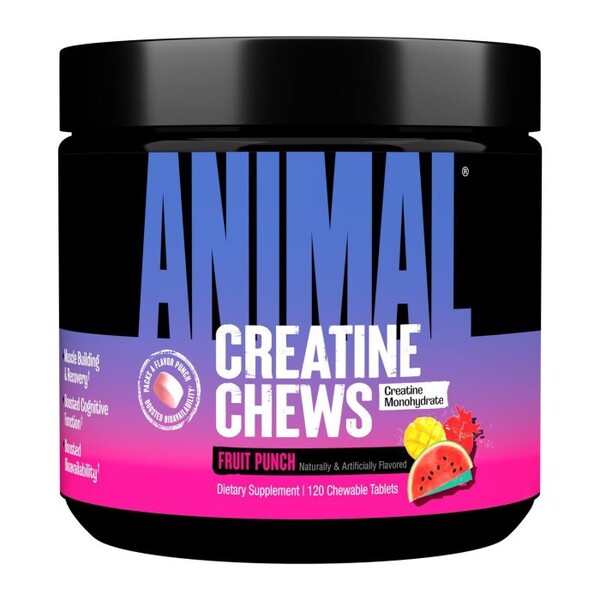 Animal Creatine Chews, Fruit Punch - 120 chewable tablets