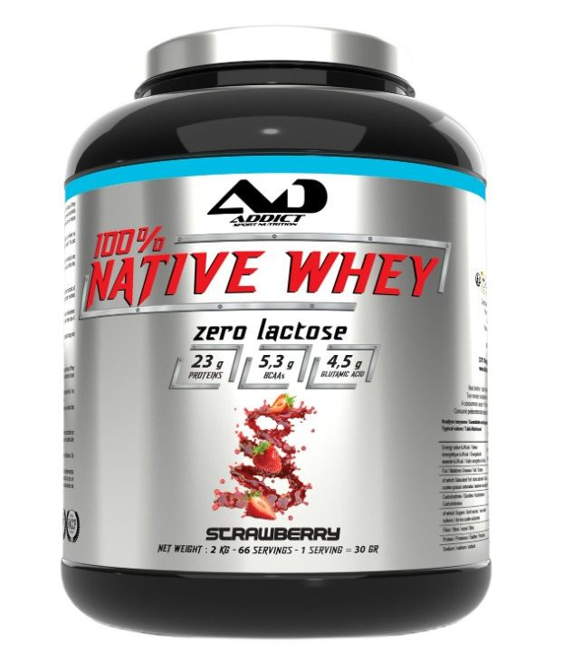 100% Native Whey Zero Lactose, Strawberry - 2000 grams