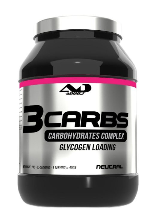3Carbs Carbohydrates Complex Glycogen Loading, Neutral - 1000 grams