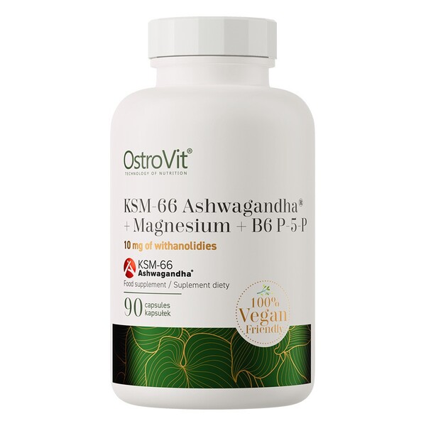 KSM-66 Ashwagandha + Magnesium + B6 P-5-P - 90 caps