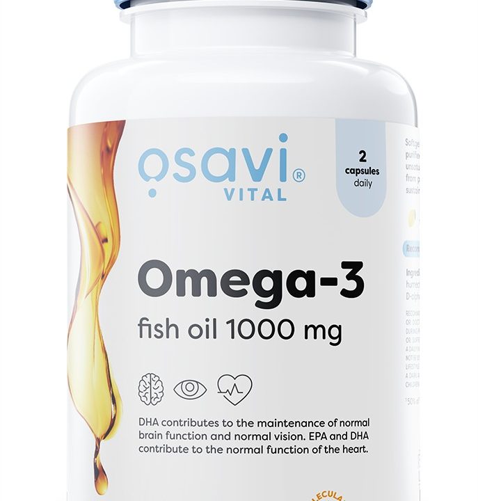 Omega-3 Fish Oil Molecularly Distilled, 1000mg (Lemon) - 60 softgels
