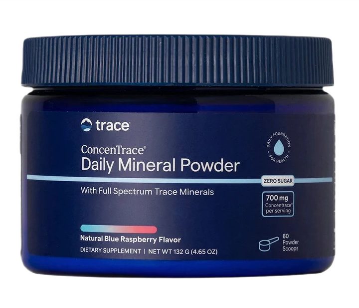 ConcenTrace Daily Mineral Powder, Natural Blue Raspberry - 132 grams