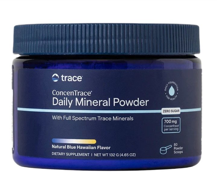 ConcenTrace Daily Mineral Powder, Natural Blue Hawaiian - 132 grams