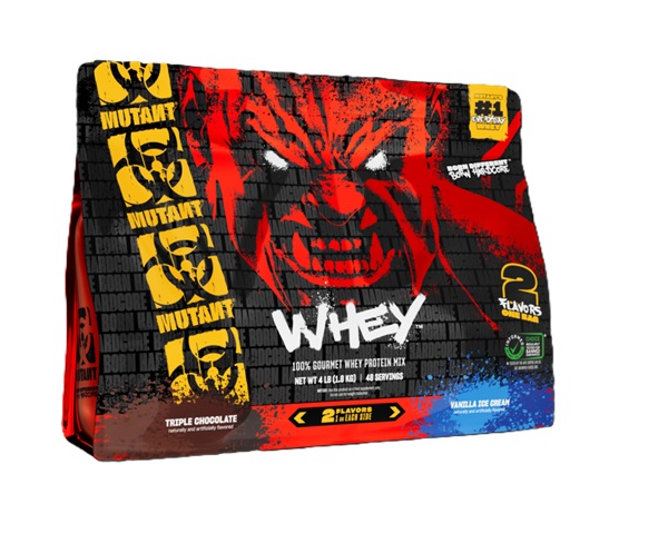 Mutant Whey 2 Flavours, Triple Chocolate & Vanilla Ice Cream - 1800 grams