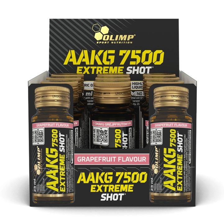 AAKG 7500 Extreme Shot, Grapefruit - 9 x 25 ml.