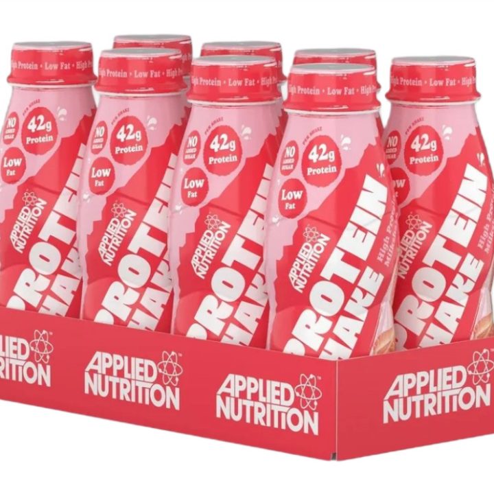 High Protein Shake, Strawberries & Cream - 8 x 500 ml.