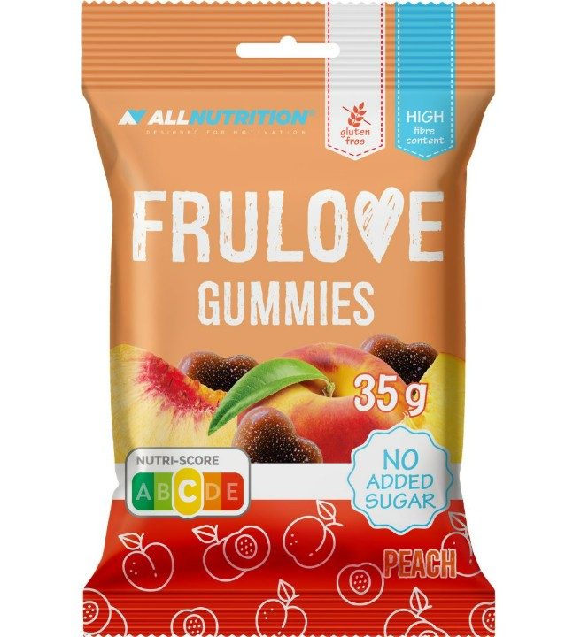 Frulove Gummies, Peach - 35 grams