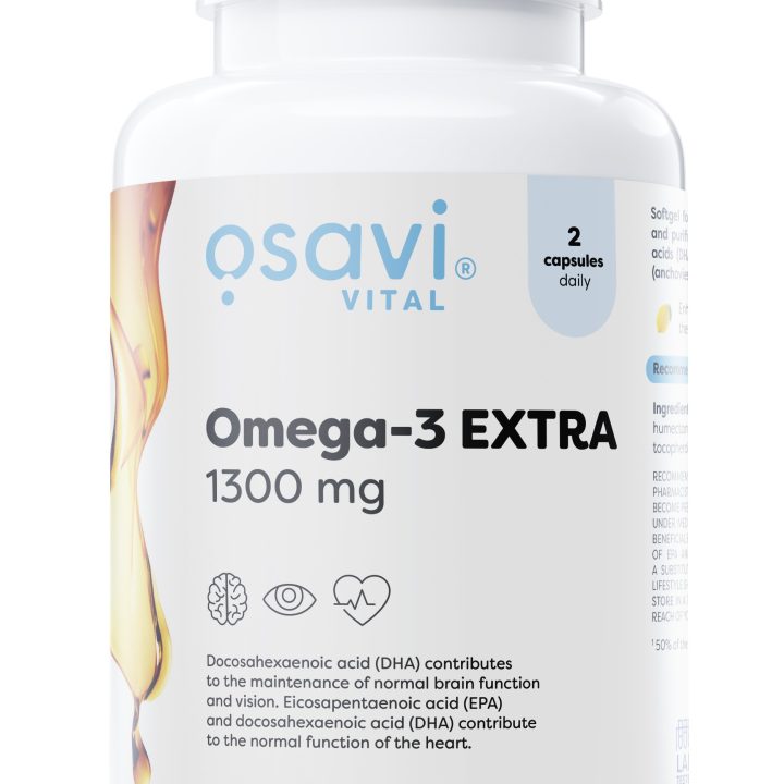 Omega-3 Extra Molecularly Distilled, 1300mg (Lemon) - 60 softgels