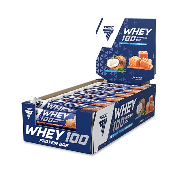 Whey 100 Protein Bar, Salty Caramel - 28 x 40g