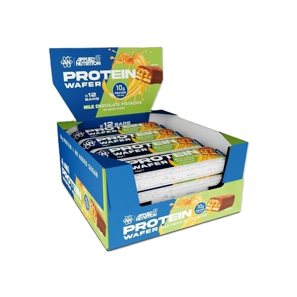 Protein Wafer, Milk Chocolate Pistachio - 12 x 39g