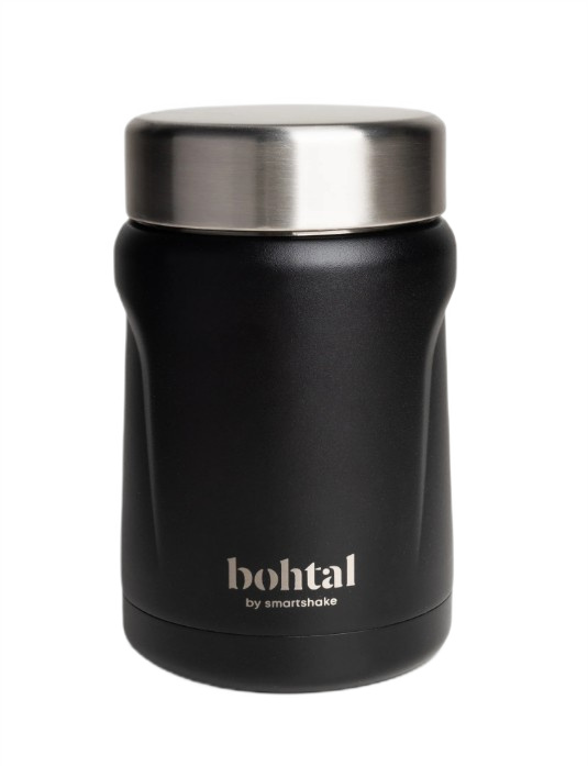 Bohtal Insulated Food Jar, Black - 550 ml.