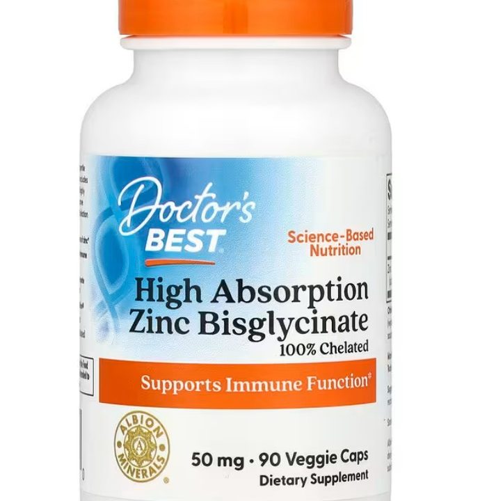 High Absorption Zinc Bisglycinate, 50mg - 90 vcaps
