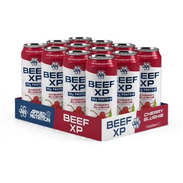Beef XP Cans, Cherry Slushie - 12 x 500 ml.