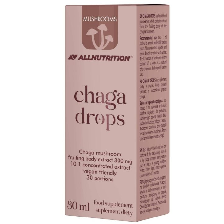 Mushrooms Chaga Drops, 300mg - 30 ml.