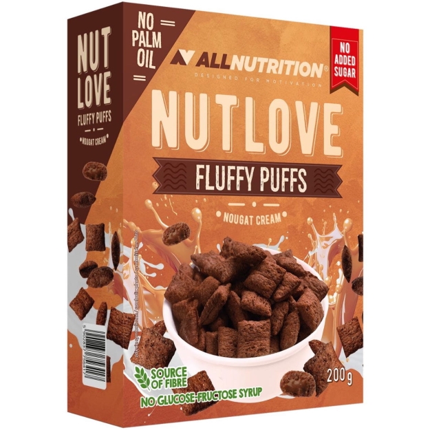 Nutlove Fluffy Puffs, Nougat Cream - 200 grams