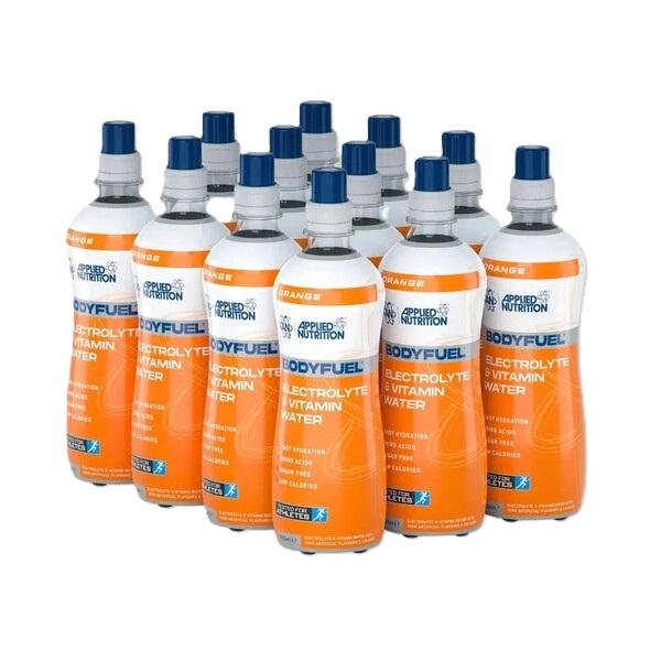 Bodyfuel Electrolyte & Vitamin Water, Orange - 12 x 500 ml.