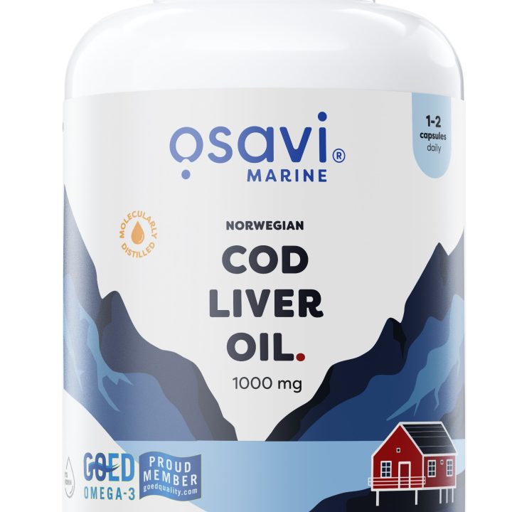 Norwegian Cod Liver Oil Softgels, 1000mg (Lemon) - 180 softgels