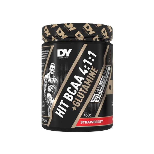 HIT BCAA 4:1:1 + Glutamine, Strawberry - 450 grams
