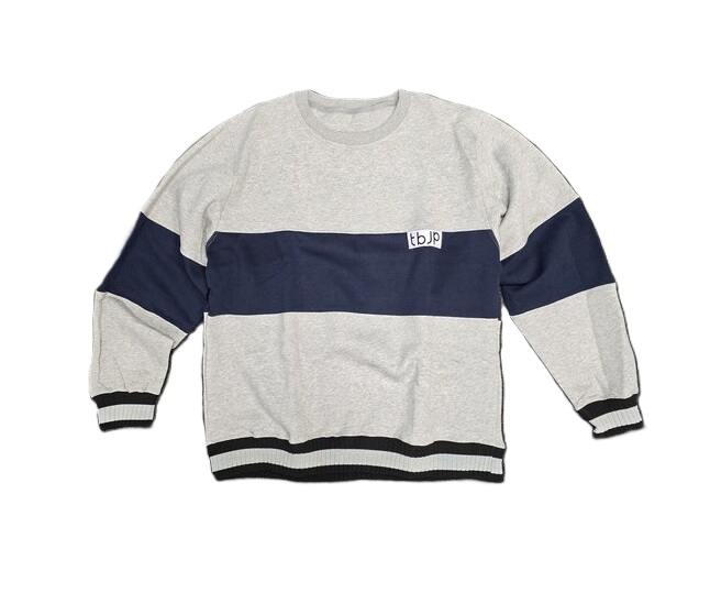 TBJP Sweatshirt, Grey Navy Blue - Large