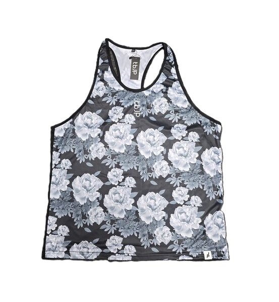 TBJP Tank Top, Flowers Blue - XXX-Large