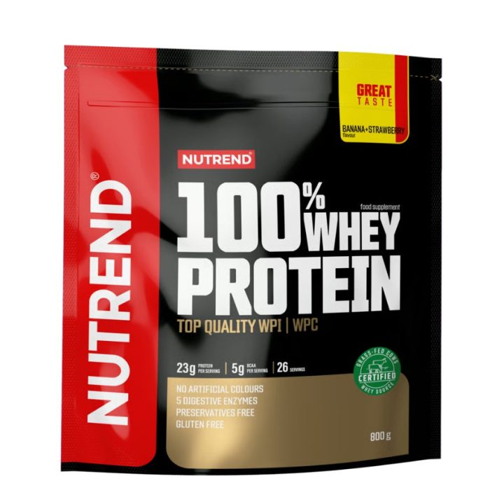 100% Whey Protein, Banana + Strawberry - 800 grams