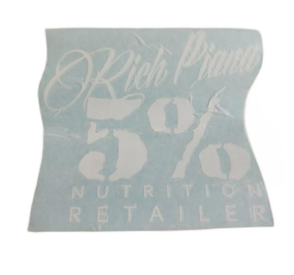 5% Nutrition Window Cling, Blue & White