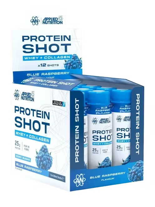 Protein Shot, Blue Raspberry - 12 x 100 ml.