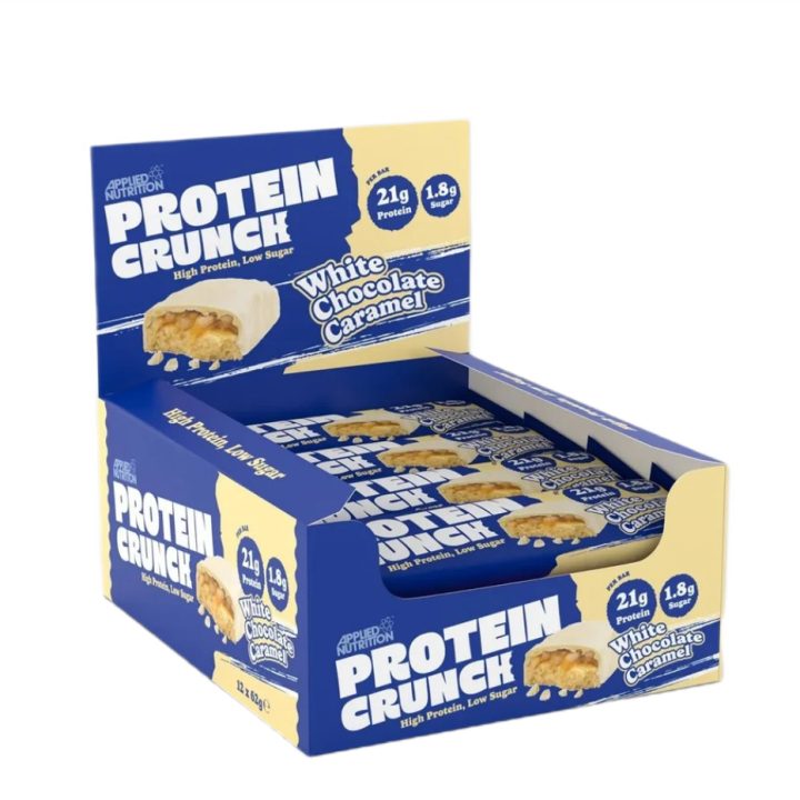 Applied Protein Crunch Bar, White Chocolate Caramel - 12 x 62g