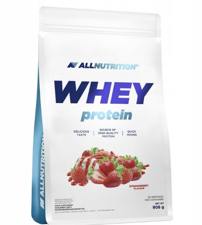 Whey Protein, Strawberry - 908 grams