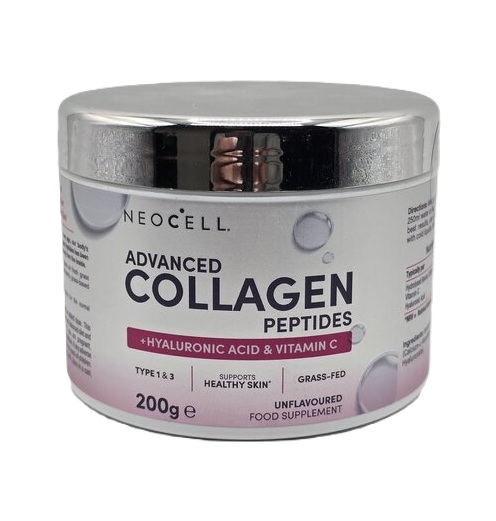 Advanced Collagen Peptides with Vitamin C & Hyaluronic Acid, Unflavoured - 200 grams