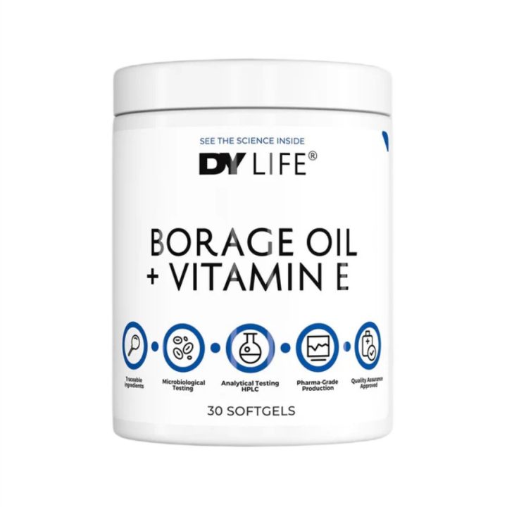 DY LIFE Borage Oil + Vitamin E - 30 softgels
