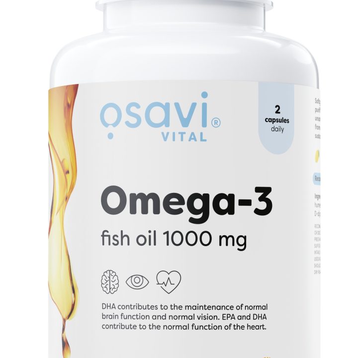 Omega-3 Fish Oil Molecularly Distilled, 1000mg (Lemon) - 120 softgels