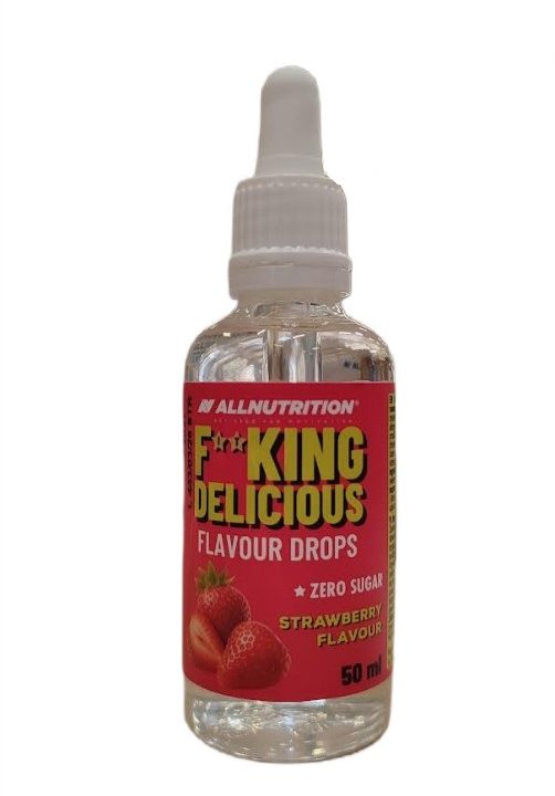 Fitking Delicious Flavour Drops, Strawberry - 50 ml.