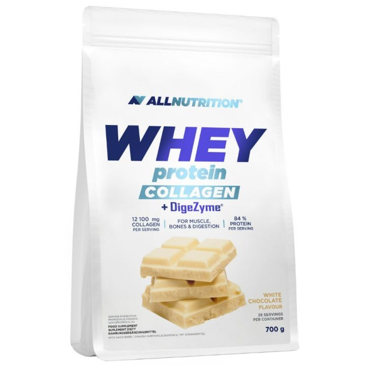 Whey Protein Collagen + DigeZyme, White Chocolate - 700 grams