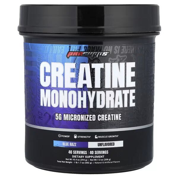 Creatine Monohydrate Dual Tube, Blue Razz & Unflavored - 502 grams