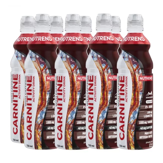Carnitine Activity Drink with Caffeine, Sparkling Cola - 8 x 750 ml.