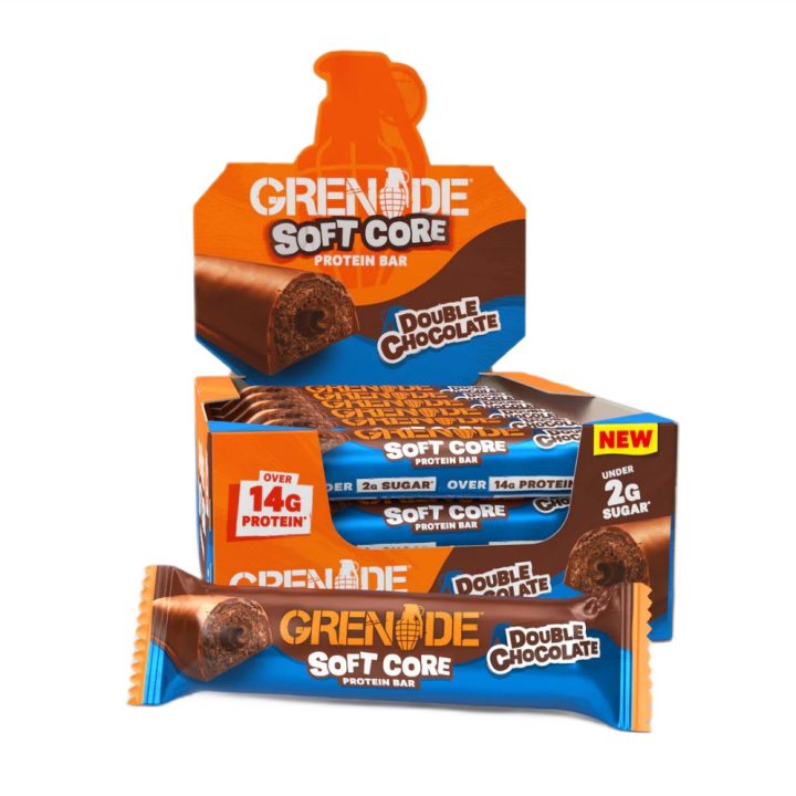 Soft Core Protein Bars, Double Chocolate - 12 x 50g