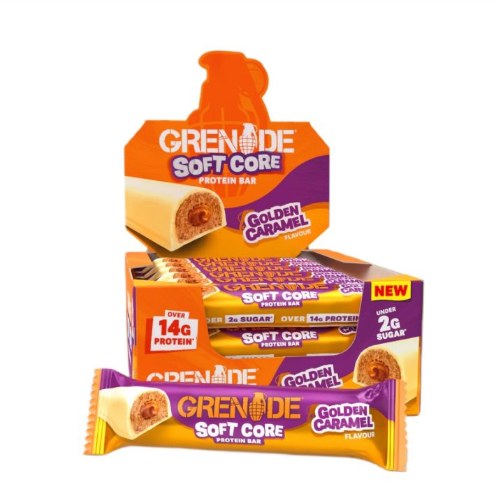 Soft Core Protein Bars, Golden Caramel - 12 x 50g