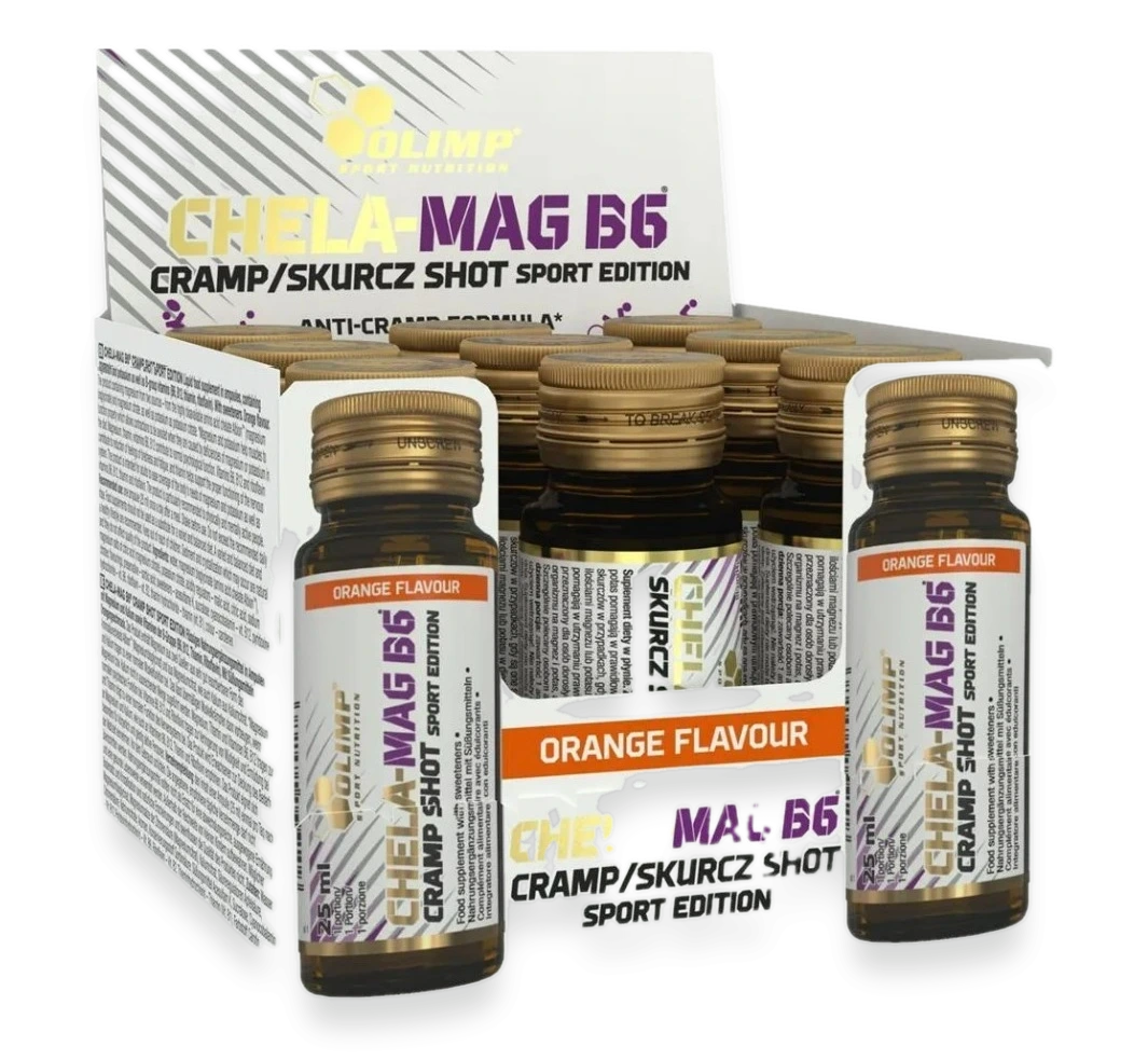 Chela-Mag B6 Cramp Shot, Orange - 9 x 25 ml.