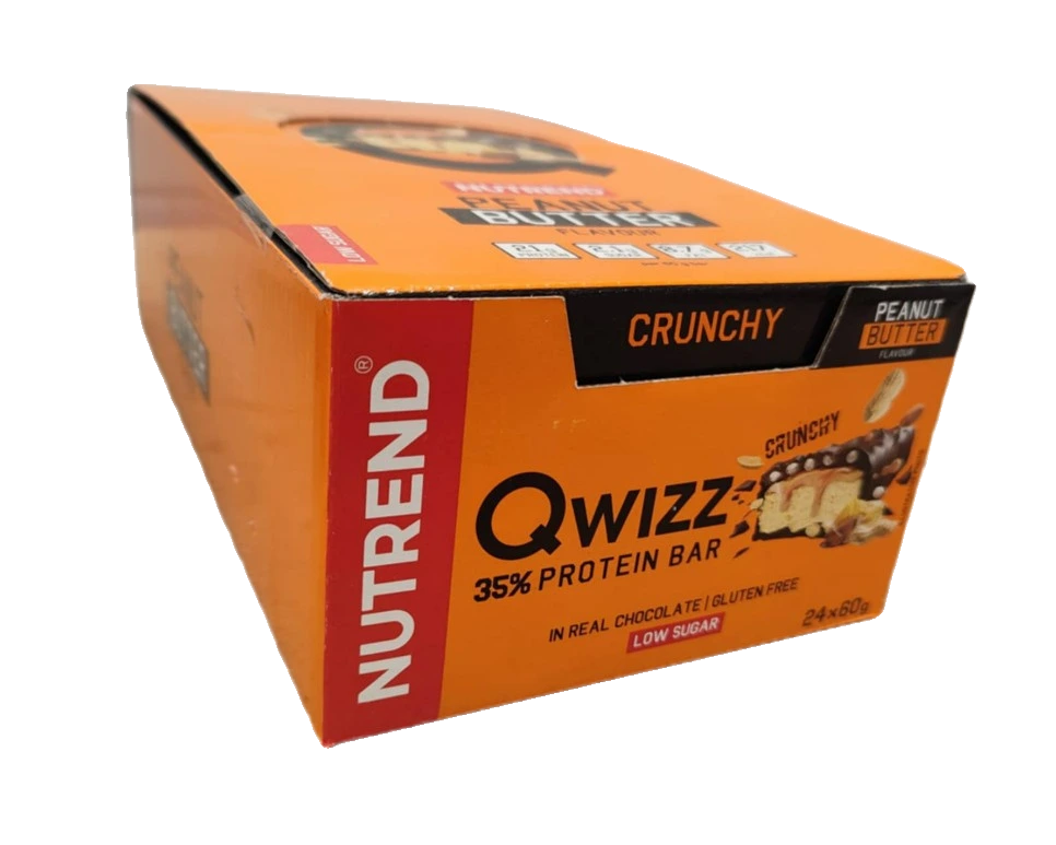 Qwizz 35% Protein Bar, Peanut Butter - 24x 60g