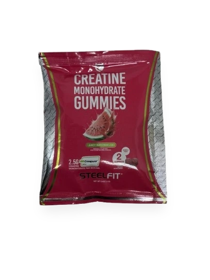 Creatine Monohydrate Gummies, Juicy Watermelon - 2 gummies (1 serving)