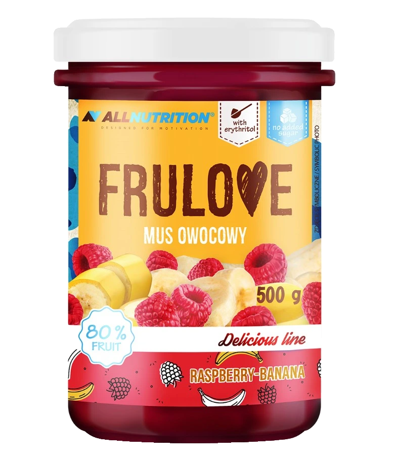 Frulove Mousse, Raspberry-Banana - 500 grams