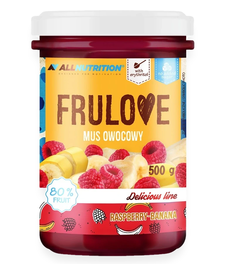 Frulove Mousse, Raspberry-Banana - 500 grams