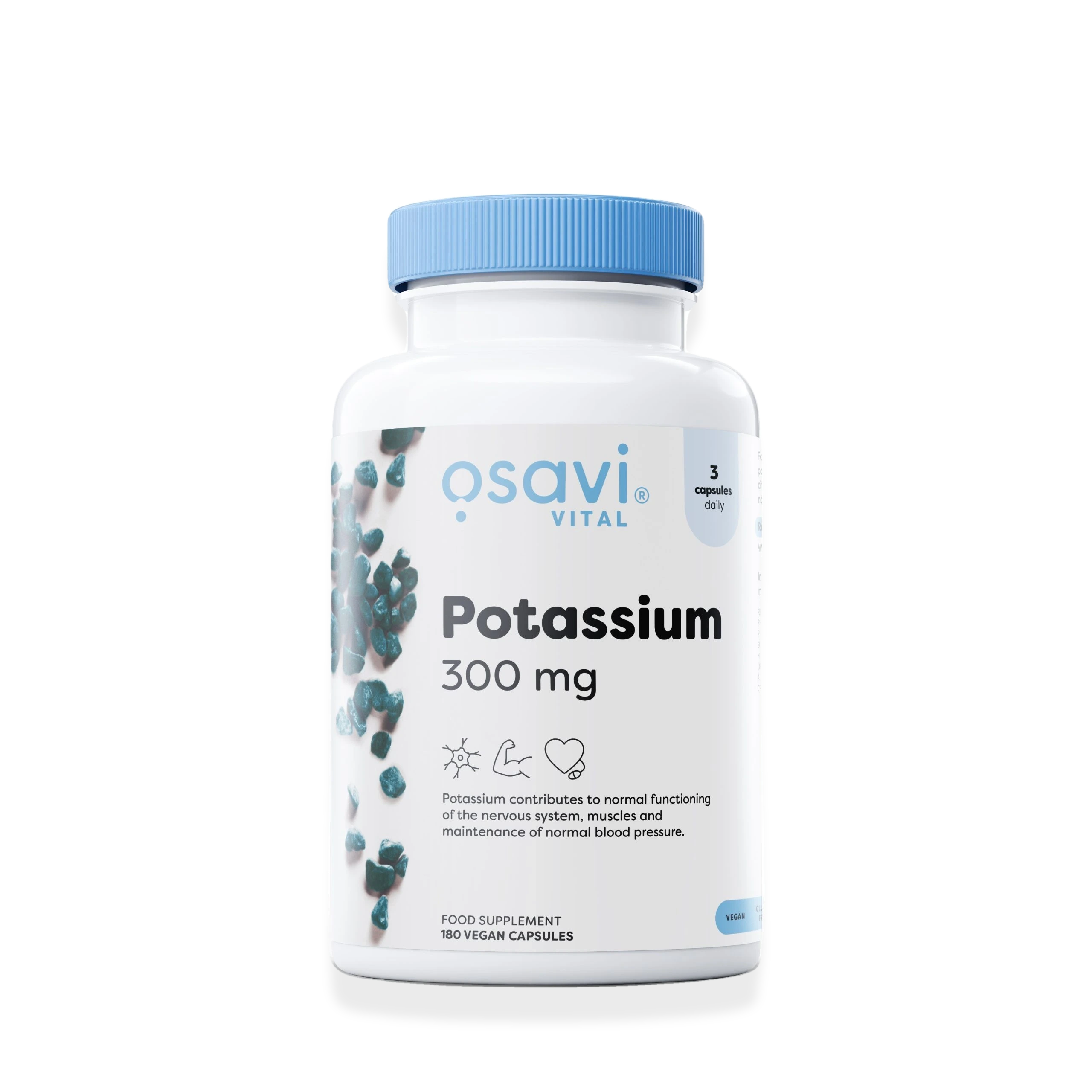 Potassium, 300mg - 180 vegan caps