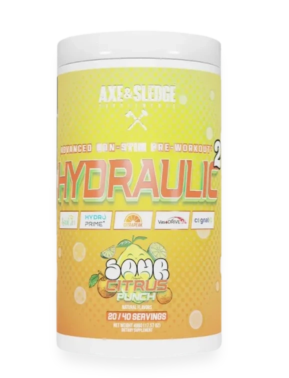 Hydraulic V2 Non-Stim Pre-Workout, Sour Citrus Punch - 498 grams
